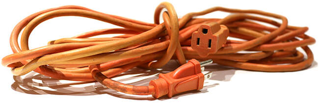 Orange Electrical Extension Cord
